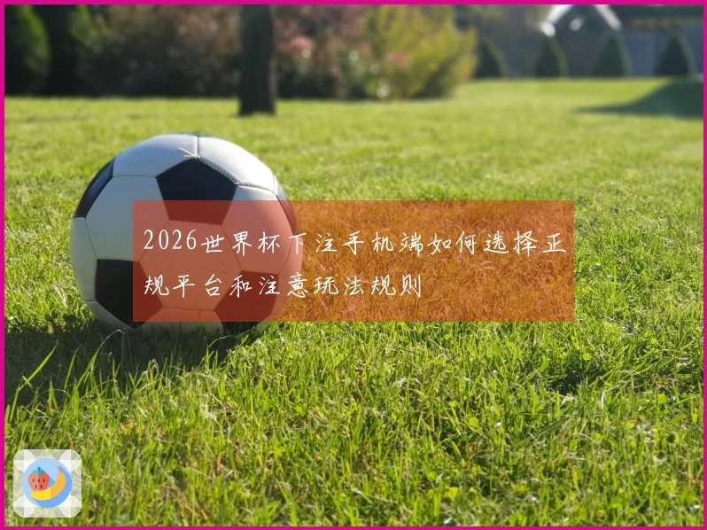 2026世界杯下注手机端如何选择正规平台和注意玩法规则